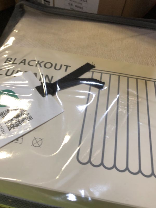Photo 1 of 100% Blackout Shield Linen Blackout Curtains for Bedroom 84 Inches Long, Back Tab/Rod Pocket Living Room Drapes, Thermal Insulated Blackout Curtains 2 Panels Set, 50" W x 84" L, Cream