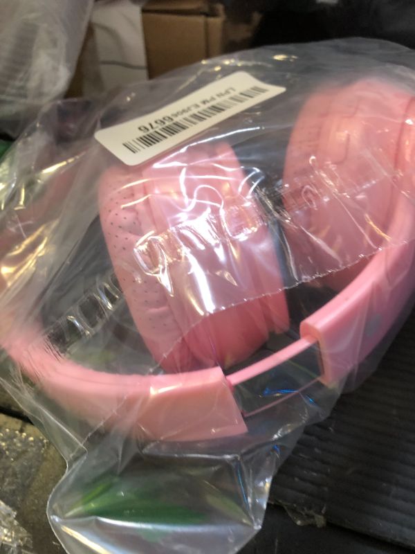 Photo 1 of MIDOLA Kids Headphones Bluetooth 5.3 Wireless 60H Play Time Volume Limit 85/110dB Over Ear Foldable Protection Headset/Wired AUX Cord Mic for Children Boy Girl Travel School Phone Pad Tablet Pink
