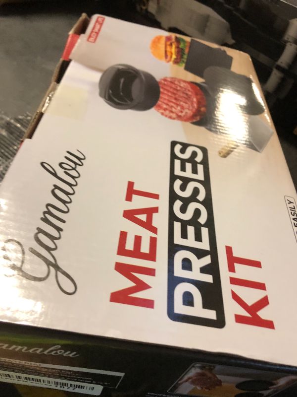 Photo 1 of GAMALOU Smashed Burger Press BBQ Kit: 7" Round & 8.2x4.3 Rectangle Cast Iron Bacon Press, 3 in 1 Patty Maker, Spatula 6x5”, Burger Press Griddle Set for Blackstone, Traeger, Grills, Fry Pan