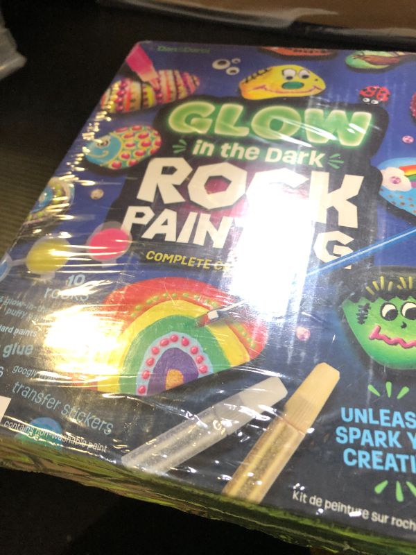 Photo 1 of Dan&Darci Kids Rock Painting Kit - Glow in The Dark - Arts & Crafts Gifts for Boys and Girls Ages 6-12 - Craft Activities Kits - Creative Art Toys for 6, 7, 8, 9, 10, 11 & 12 Year Old Kid