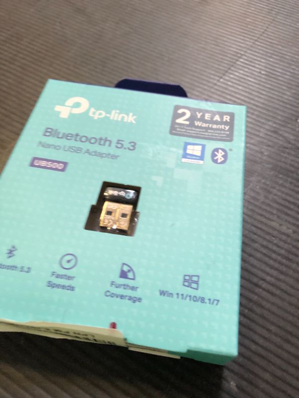 Photo 1 of TP-Link USB Bluetooth Adapter for PC, Bluetooth 5.0/5.3 Dongle Receiver, Plug and Play, Nano Design, EDR & BLE, Supports Windows 11/10/8.1/7 for Desktop, Laptop, PS5/PS4/Xbox Controller (UB500)