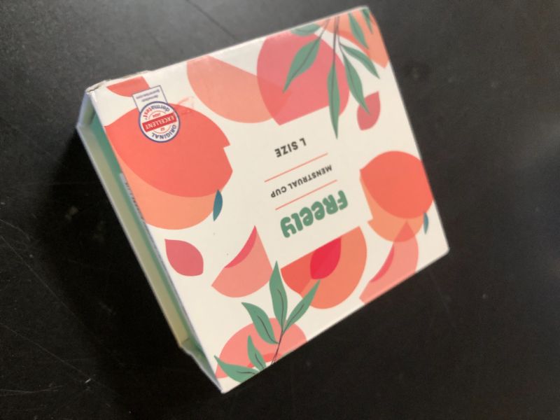 Photo 1 of Freely Menstrual Cup - Best Sensitive Reusable Period Cup, Wear for 12 Hours, Tampon and Pad Alternative, Soft Peach (Large)