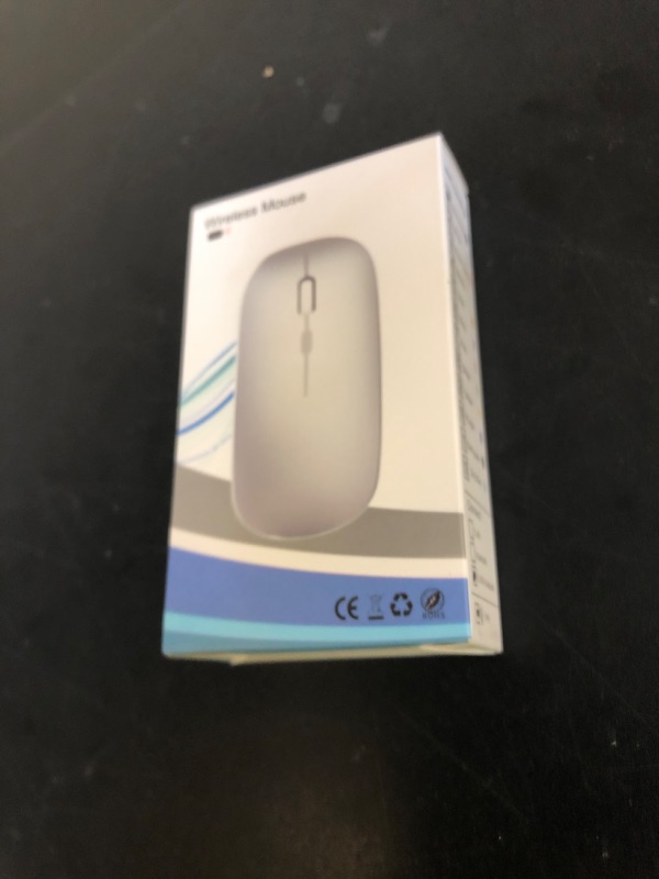 Photo 1 of AIKOKOK Wireless Bluetooth Mouse Rechargeable Laptop Mice with LED Use Portable(BT5.2 and USB 2.4G) Dual Mode Connection Silent Slim Computer Mouse for Laptop/iPad Tablet/Apple MacBook/PC (Black)