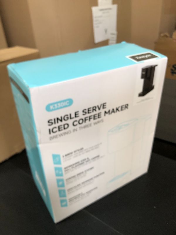 Photo 1 of Tastyle Single Serve Hot & Iced Coffee Maker with Strong Brew, 40oz Removable Reservoir, 6 Brew Sizes, Compatible with K Cup and Grounds, Compact for Home, Office, RV and Dorm, Black (2.0 Version)