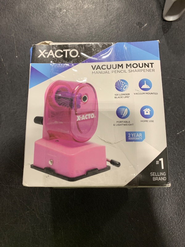 Photo 1 of X-ACTO 1178 Bulldog Vacuum Mount Manual Pencil Sharpener, Assorted Colors