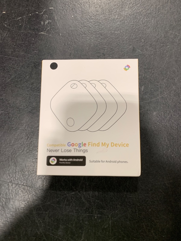 Photo 1 of Air Tag for Android 4 Pack Luggage Tracker Tags Works with Google Find Hub App(Not for iOS) Bluetooth Tracker Key Finder and Item Locator for Luggage, Backpack, Suitcases, Replaceable Battery