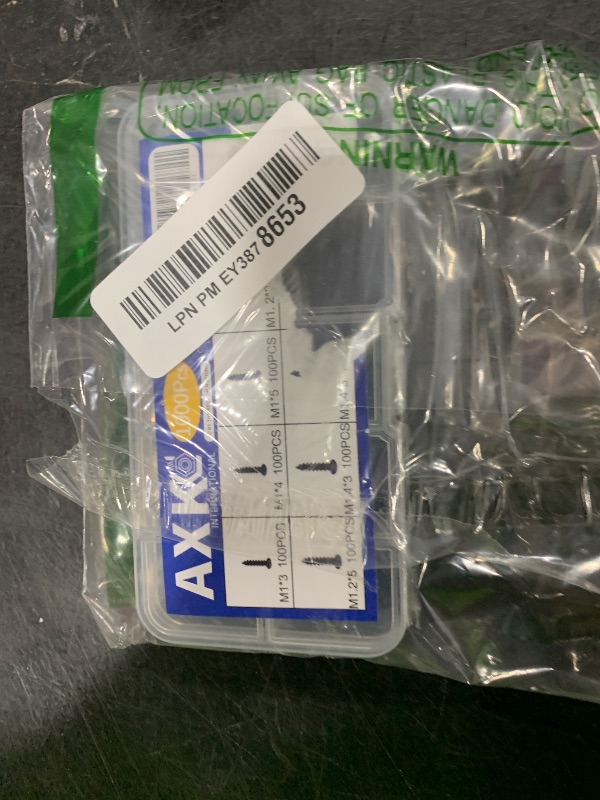 Photo 1 of 1000PCS Micro Self Tapping Screws Kit (M1/M1.2/M1.4/M1.7) - Phillips Round Head Carbon Steel Black Screws for Electronics & Woodworking | AXK
