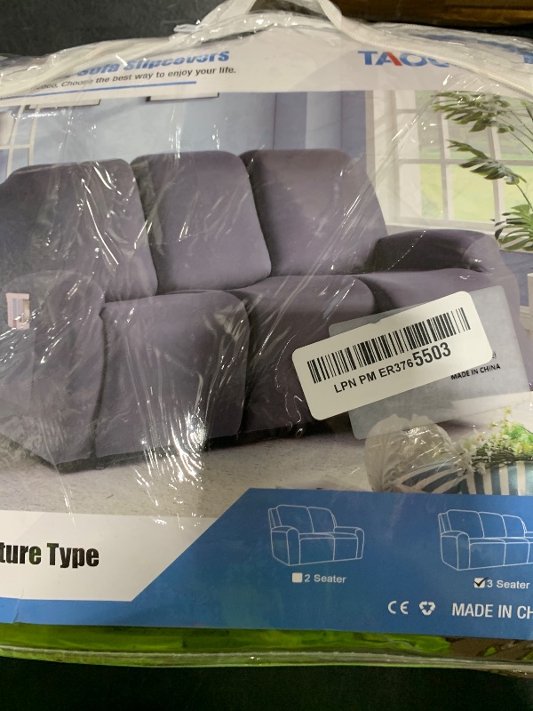 Photo 1 of TAOCOCO Recliner Sofa Slipcover, 3 Pieces Polyester Fabric Stretch Sofa Covers for 3 Seat Reclining Couch, Soft Washable Furniture Protector with Pockets (3 Seat, Coffee)