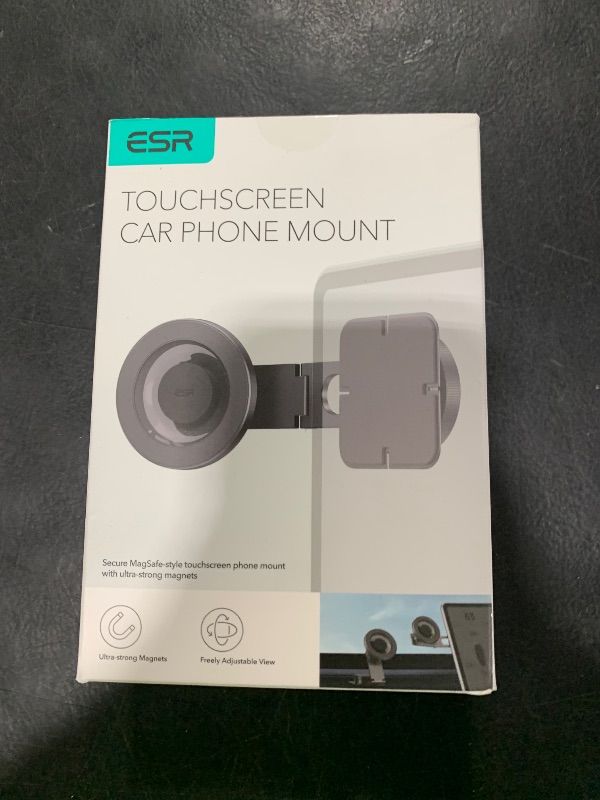 Photo 1 of ESR for MagSafe Car Mount, Car Phone Holder,Dashboard/Tesla Touchscreen Car Mount, Magnetic Phone Holder for Car, for iPhone 16/16e/15/14/13/12, S25, Charging Not Supported(2 Metal Rings Included)