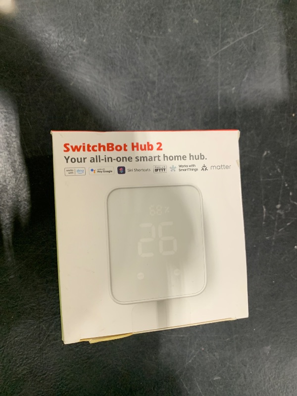 Photo 1 of SwitchBot Hub 2 (2nd Gen), work as a WiFi Thermometer Hygrometer, IR Remote Control, Smart Remote and Light Sensor, Link SwitchBot to Wi-Fi (Support 2.4GHz), Compatible with Alexa&Google Assistant