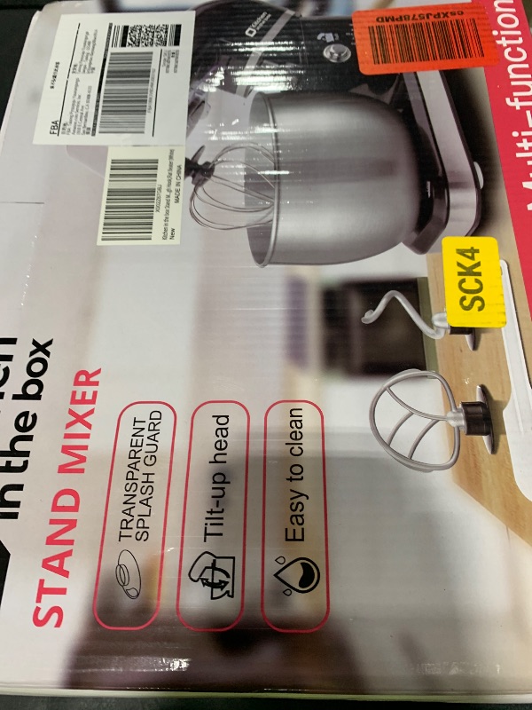Photo 1 of Kitchen in the box Stand Mixer,3.2Qt Mini Electric Food Mixer,6 Speeds Portable Lightweight Kitchen Mixer for Daily Use with Egg Whisk,Dough Hook,Flat Beater (White)