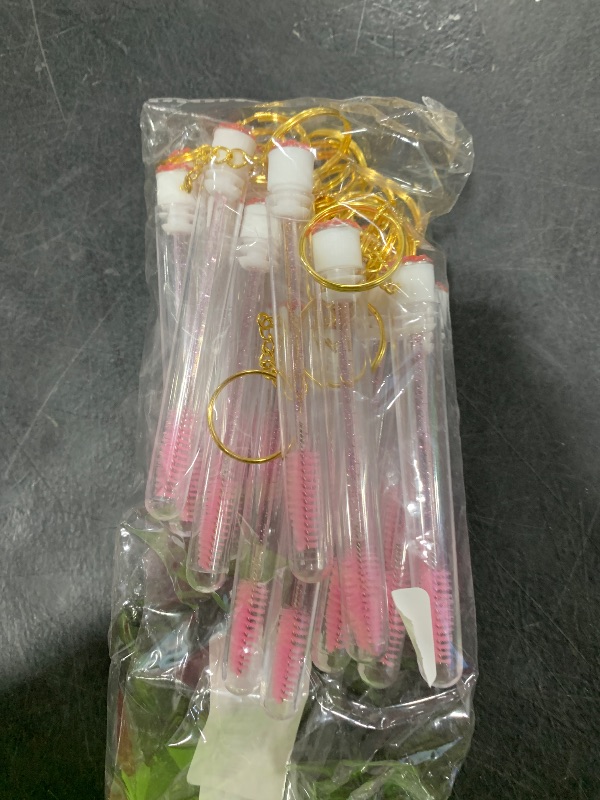 Photo 1 of 300 Pack Glitter Mascara Wands Disposable EyeLash Spoolie Brushes Makeup Applicator Eyelash Extension Tool Kit, Crystal Gold Handle Black Brush Head