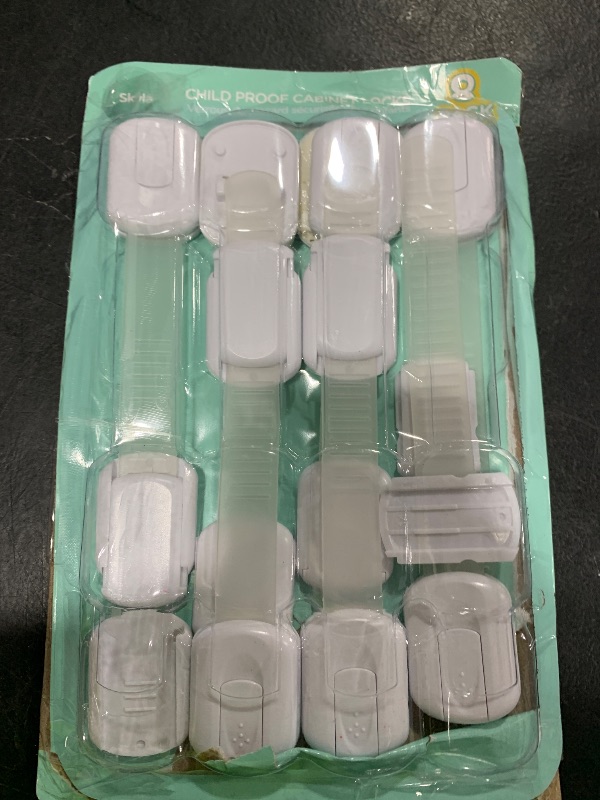 Photo 1 of SKYLA HOMES Baby Locks (8-Pack) Child Safety Cabinet Proofing - Safe Quick and Easy 3M Adhesive Cabinet Drawer Door Latches No Screws & Magnets Multi-Purpose for Furniture Kitchen Ovens Toilet Seats