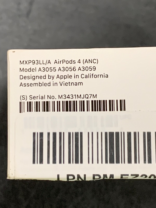 Photo 1 of Apple AirPods 4 Wireless Earbuds, Bluetooth Headphones, with Active Noise Cancellation, Adaptive Audio, Transparency Mode, Personalized Spatial Audio, USB-C Charging Case, Wireless Charging, H2 Chip