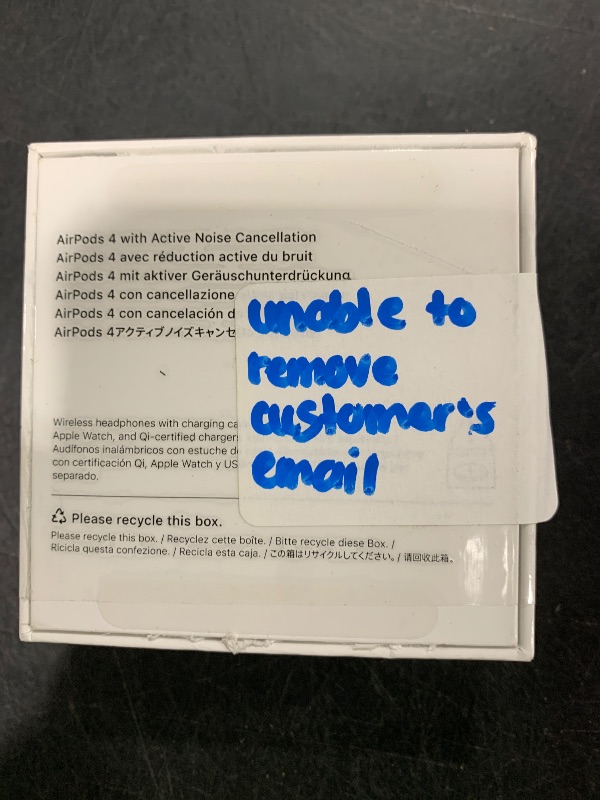 Photo 1 of Apple AirPods 4 Wireless Earbuds, Bluetooth Headphones, with Active Noise Cancellation, Adaptive Audio, Transparency Mode, Personalized Spatial Audio, USB-C Charging Case, Wireless Charging, H2 Chip