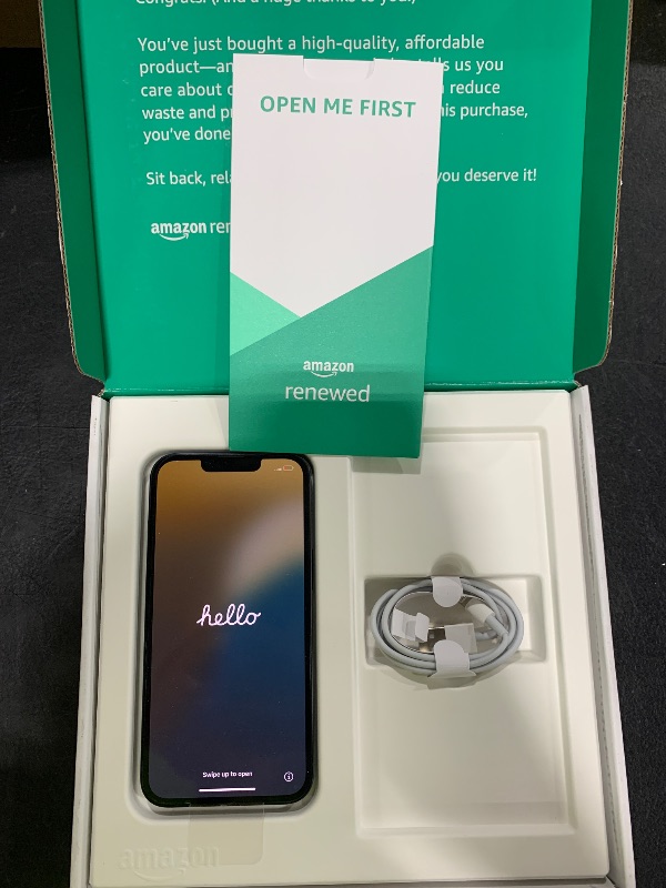 Photo 1 of Apple iPhone 13, 128GB, Midnight - Unlocked (Renewed Premium)