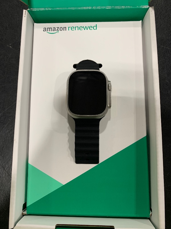 Photo 1 of Apple Watch Ultra [GPS + Cellular 49mm] Titanium Case with Midnight Ocean Band, One Size (Renewed Premium)