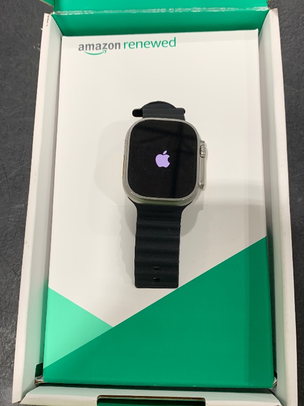 Photo 1 of Apple Watch Ultra [GPS + Cellular 49mm] Titanium Case with Midnight Ocean Band, One Size (Renewed Premium)