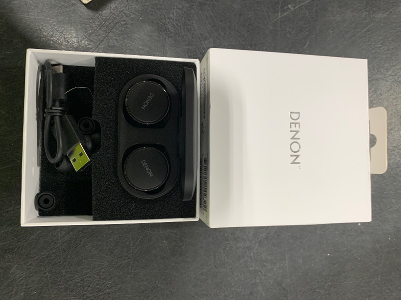 Photo 1 of Denon PerL Pro True Wireless Earbuds - Adaptive Active Noise Cancelling, Personalized Sound with Masimo Adaptive Acoustic Technology, Spatial Audio, Long-Lasting Battery, Wireless Charging, Black