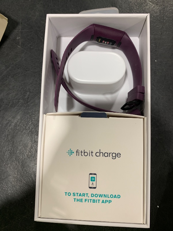 Photo 1 of Fitbit Charge 4 Fitness and Activity Tracker with Built-in GPS, Heart Rate, Sleep & Swim Tracking, Rosewood/Rosewood, One Size (S &L Bands Included)