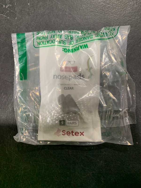 Photo 1 of Setex Gecko Grip 1mm Anti Slip Eyeglass Nose Pads, (5 Clear Pair) USA Made, 2500 Innovative Microstructured Fibers per Nose Pad, 1mm x 7mm x 16mm