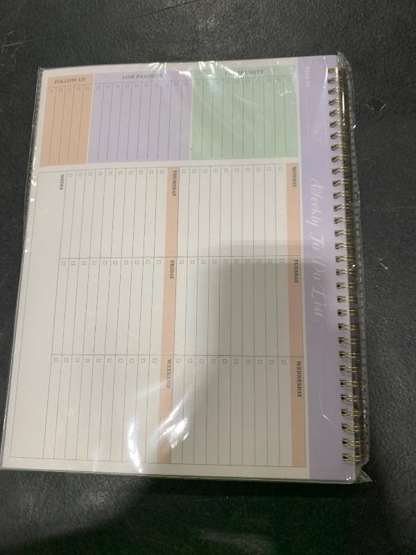Photo 1 of Weekly To Do List Notepad with 52 Undated Sheets?8.5"×11"?- Weekly Desk Planner for Women & Man, Work and Home - Violet Dream