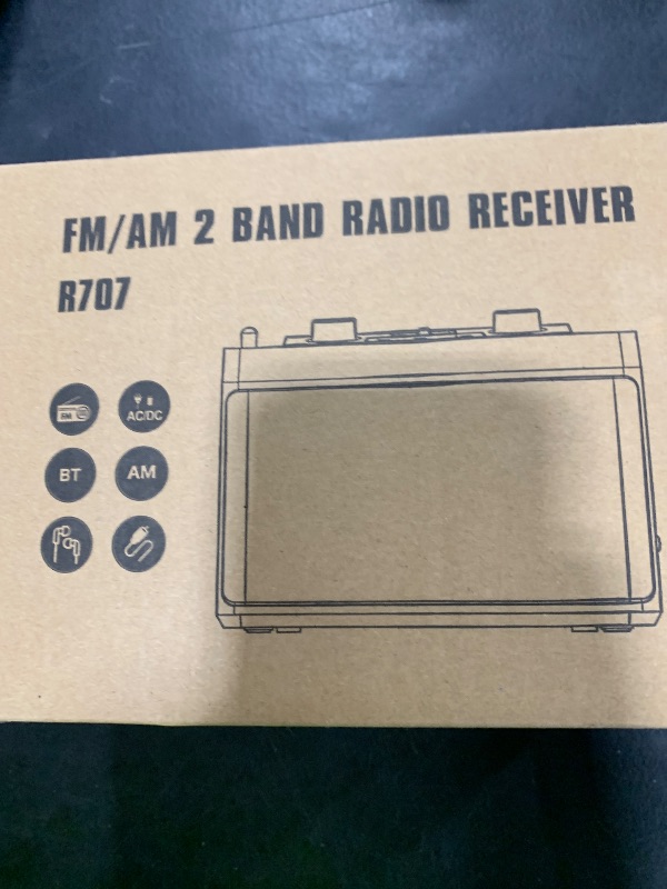 Photo 1 of Audiocrazy AM FM Portable Radio Plug in Wall or Battery Powered for Home & Outdoor, Strong Reception & Stereo Sound, Easy to Use, Headphone Jack,Aux in,Small Gifts for Seniors Elderly Black