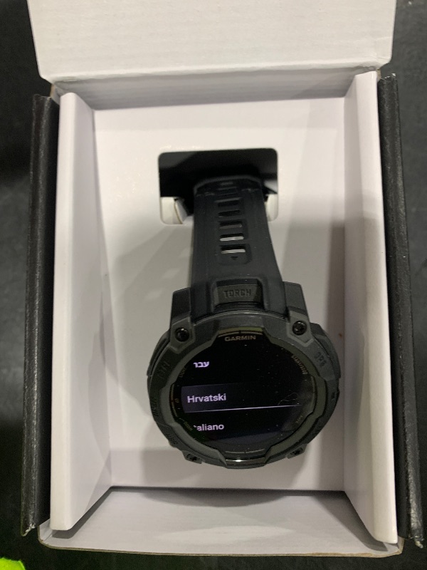 Photo 1 of Garmin Instinct® 3 45mm, AMOLED Display, Rugged Outdoor GPS Smartwatch, Metal-Reinforced Bezel, Built-in Flashlight, Up to 18 Days of Battery Life, Black