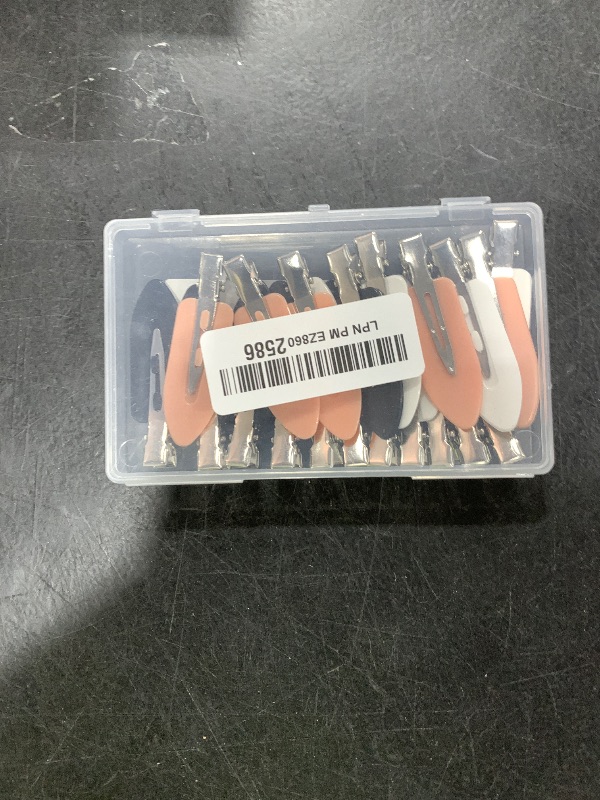 Photo 1 of Gingbiss 20 Pcs No Bend Hair Clips, No Crease Hair Clips Curl Pin Clips with Storage Box for Hairstyle Bangs Waves Makeup Application