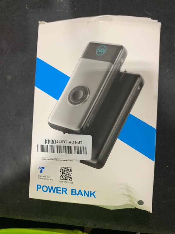 Photo 1 of Portable Charger 26800mah for iPhone with Built-in Cables & AC Wall Plug,6-in-1 USB C Power Bank with iWatch Charger,25W PD Fast Charging Battery Pack for iPhone16/15/14/ 13/12,Android,Apple Watch etc