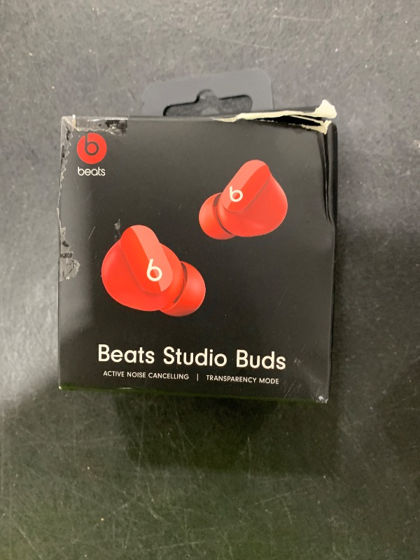 Photo 1 of Beats Studio Buds - True Wireless Noise Cancelling Earbuds - Compatible with Apple & Android, Built-in Microphone, IPX4 Rating, Sweat Resistant Earphones, Class 1 Bluetooth Headphones - Red