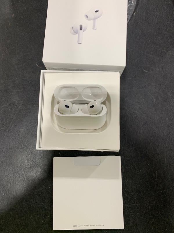 Photo 1 of Apple AirPods Pro (2nd Generation) Wireless Ear Buds with USB-C Charging, Up to 2X More Active Noise Cancelling Bluetooth Headphones, Transparency Mode, Adaptive Audio, Personalized Spatial Audio