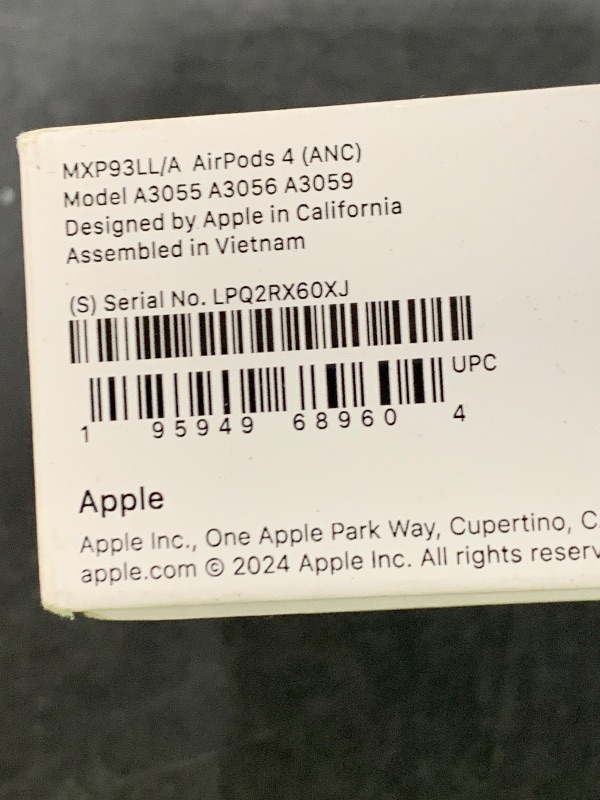 Photo 1 of Apple AirPods 4 Wireless Earbuds, Bluetooth Headphones, with Active Noise Cancellation, Adaptive Audio, Transparency Mode, Personalized Spatial Audio, USB-C Charging Case, Wireless Charging, H2 Chip