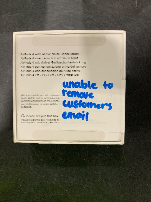 Photo 1 of Apple AirPods 4 Wireless Earbuds, Bluetooth Headphones, with Active Noise Cancellation, Adaptive Audio, Transparency Mode, Personalized Spatial Audio, USB-C Charging Case, Wireless Charging, H2 Chip
