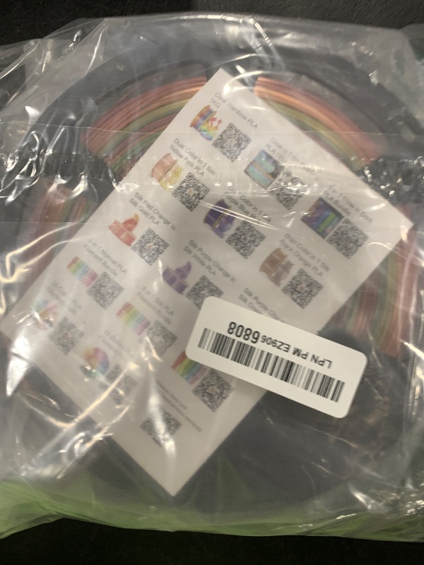 Photo 1 of DO3D Silk Multicolored Rainbow PLA 3D Printer Filament, 1.75mm PLA Fast Color Change 3D Printing Material, 1kg Spool (2.2lbs),for FDM 3D Printers