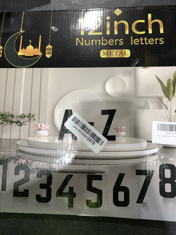 Photo 1 of 12 Inch House Numbers and Metal Letters for Outdoor Signs, House Numbers for Outside, Aluminum Address Letters and Numbers for Door, Mailbox, Garden, Perfect for Home or Office (Number 3)