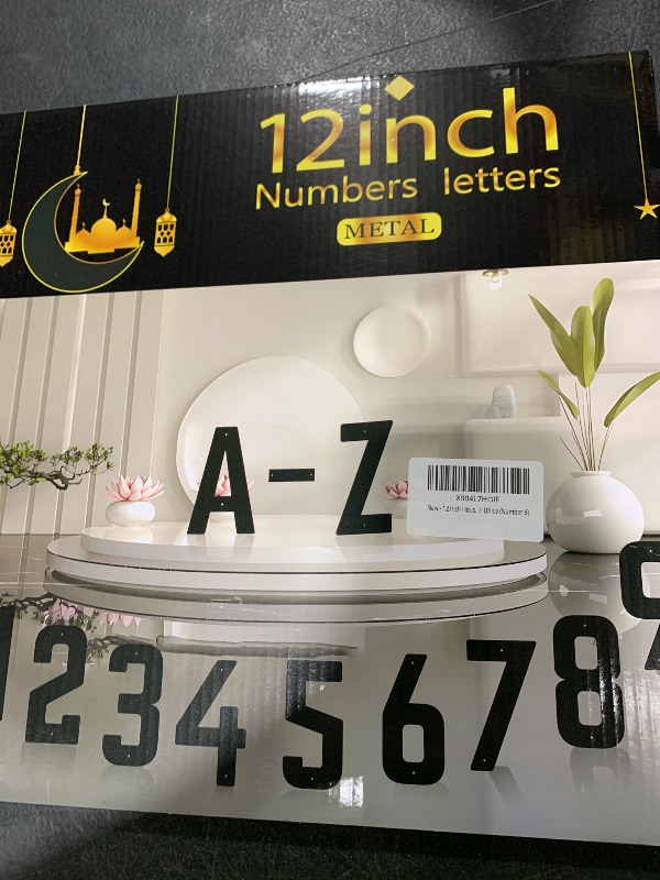 Photo 1 of 12 Inch House Numbers and Metal Letters for Outdoor Signs, House Numbers for Outside, Aluminum Address Letters and Numbers for Door, Mailbox, Garden, Perfect for Home or Office (Number 8)