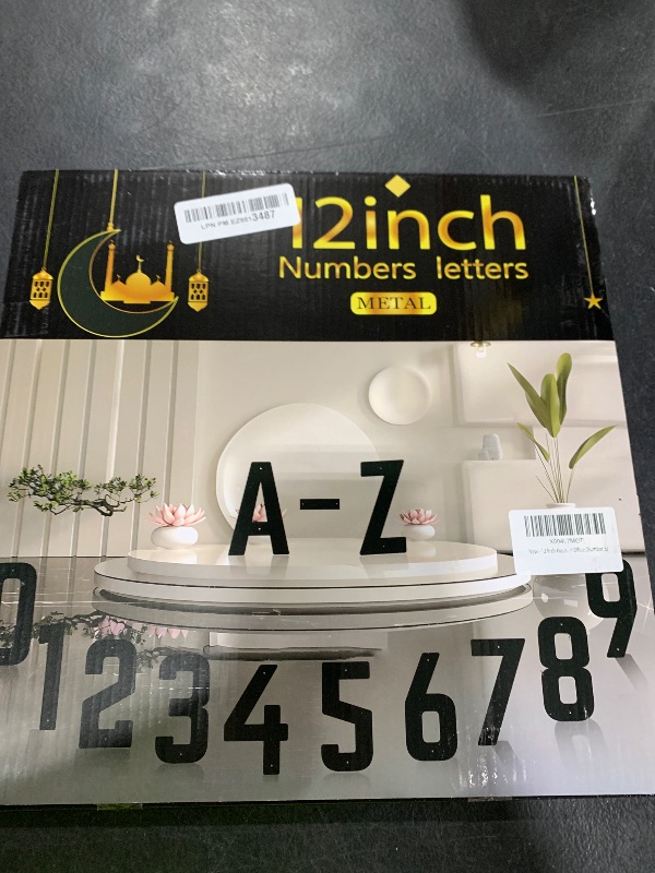 Photo 1 of 12 Inch House Numbers and Metal Letters for Outdoor Signs, House Numbers for Outside, Aluminum Address Letters and Numbers for Door, Mailbox, Garden, Perfect for Home or Office (Number 5)