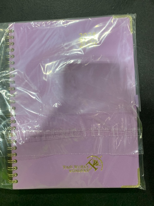 Photo 1 of POPRUN Monthly Planner 2025-2026 Spiral Hardcover (6.25'' x 8.5''), 18 Months Calendar (Jul.2025 - Dec.2026)- 2 Pages per Month with Dotted Note Pages, Sunday Start, Laminated Tab - Violet