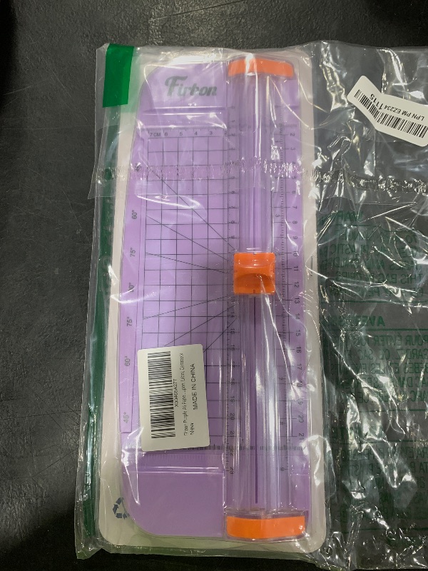 Photo 1 of Firbon Purple A5 Paper Cutter, Straight Small Paper Trimmer with Side Ruler for Scrapbooking Craft, Paper, Coupon, Label, Cardstock