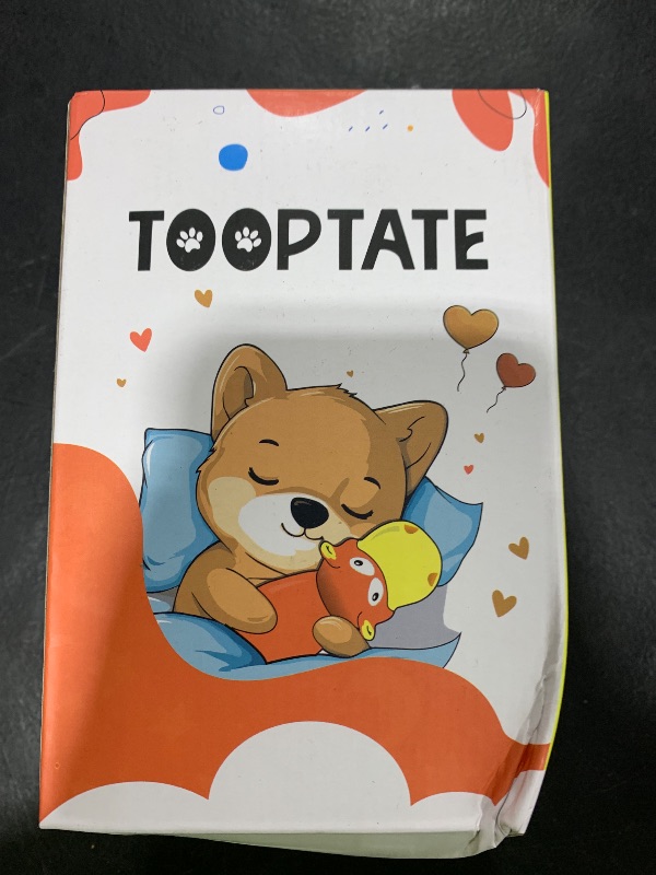 Photo 1 of TOOPTATE Squeaky Dog Toys - Cute Soft Plush Dog Toys for Large, Medium, Small Dogs and Puppies to Keep Them Busy (Orange, Medium)