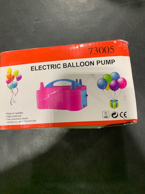 Photo 1 of IDAODAN Electric Balloon Pump, Portable Electric Balloon Blower Machine Balloon Air Pump Dual Nozzle110V 600W Balloon Inflator for Party Decorations