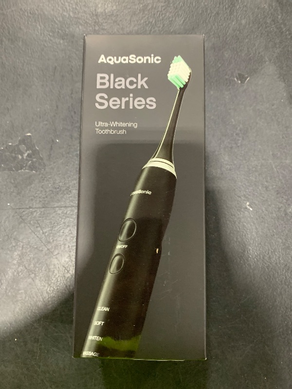 Photo 1 of Aquasonic Black Series Ultra Whitening Toothbrush – ADA Accepted Electric Toothbrush- 8 Brush Heads & Travel Case – 40,000 VPM Electric Motor & Wireless Charging - 4 Modes w Smart Timer