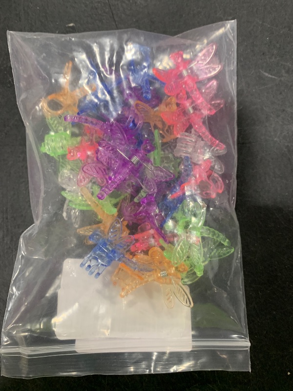 Photo 1 of cozyou 30Pcs Colorful Dragonfly Orchid Clips, Garden Plant Vine Support Clips Flower Clips