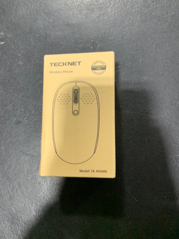Photo 1 of TECKNET Wireless Mouse, 2.4G Quiet Computer Mouse with USB Receiver, 4 Buttons Portable Cordless Mice for Chromebook, Laptop, PC, Mac, 800/1200/1600 DPI - Grey