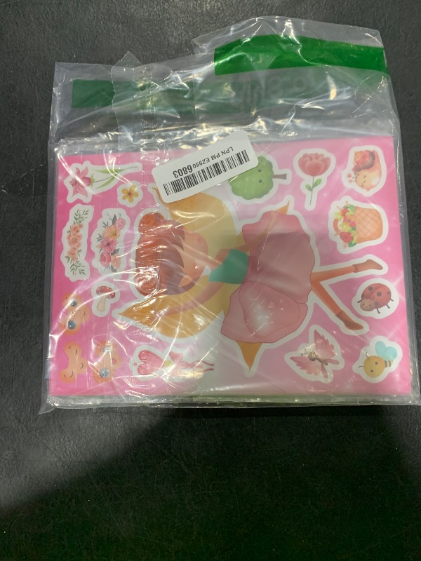 Photo 1 of 36Pcs Fairy Party Favors Stickers, Fairy Make Your Own Stickers for Kids Make a Face Sheets, Pink Mushroom Fairy Birthday Party Decorations Mix and Match Sticker Toy Party Favor Decorations for Girls