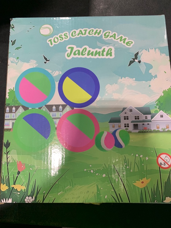 Photo 1 of Jalunth Ball Catch Set Games Toss Paddle - Pool Beach Toys Back Yard Outdoor Games Backyard Throw Sticky Set Age 3 4 5 6 7 8 9 10 11 12 Years Old Boys Girls Kids Adults Family Easter Gifts Azure