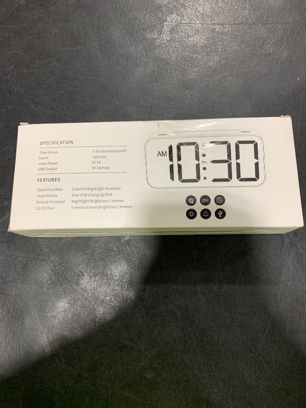 Photo 1 of Topski Loud Alarm Clocks for Bedrooms Heavy Sleepers, Digital Bedside Clock with Night Light, Large Display, Dual Alarm, Snooze, Dimmable for Kids Teens Boys Girls
