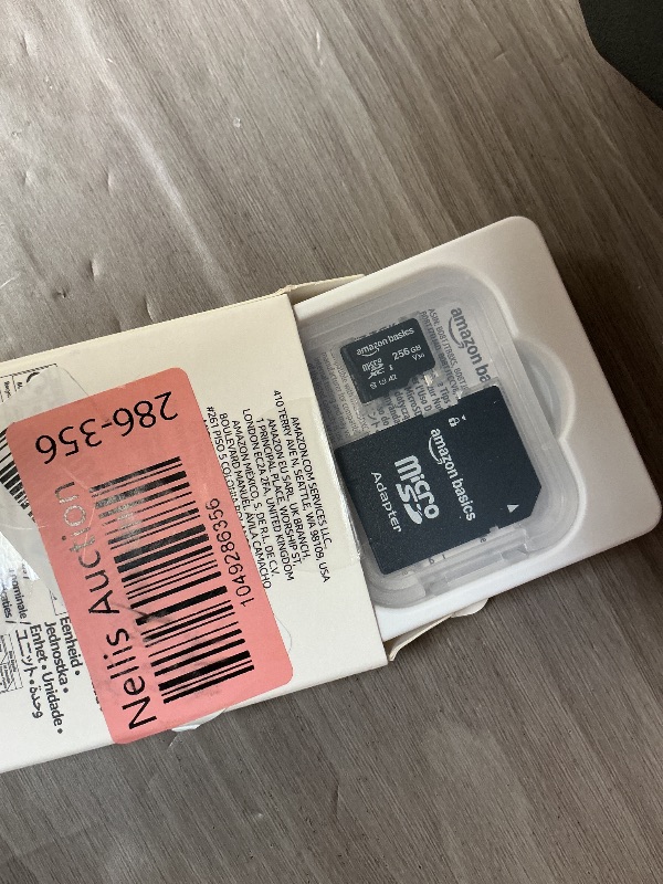 Photo 1 of Amazon Basics Micro SDXC Memory Card with Full Size Adapter, A2, U3, Read Speed up to 100 MB/s, 256 GB, Black