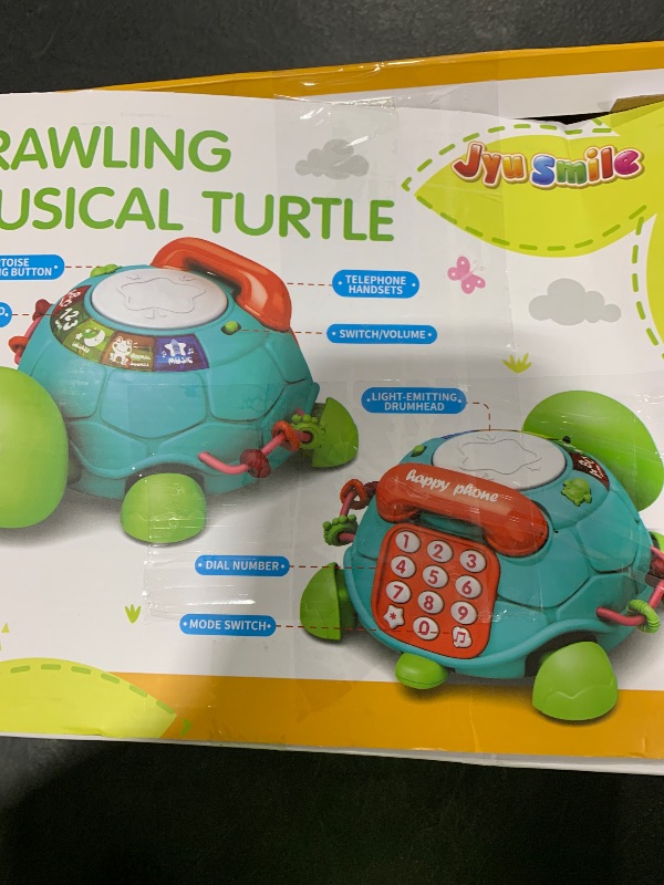 Photo 1 of Jyusmile Baby Toys 6 to 12 Months, Musical Turtle Crawling Infant Toys, Early Learning Educational Toy with Light & Sound, Christmas Birthday Gifts for Boy Girl 7 8 9 10 11 Month 0-1 Year Old
